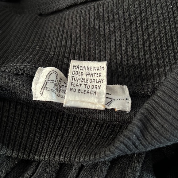 LAST CHANCE! Vintage 80’s 90’s Black Ribbed Sweater Long Sleeve Top M L XL - Picture 5 of 7